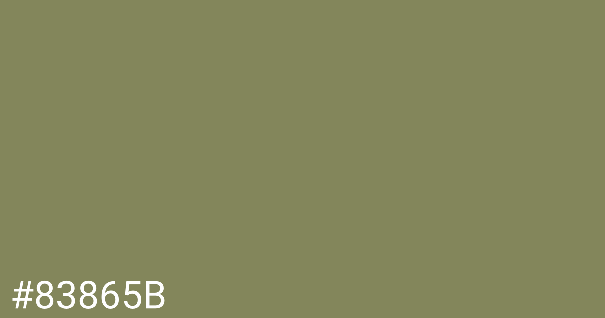 Hex color #83865b graphic