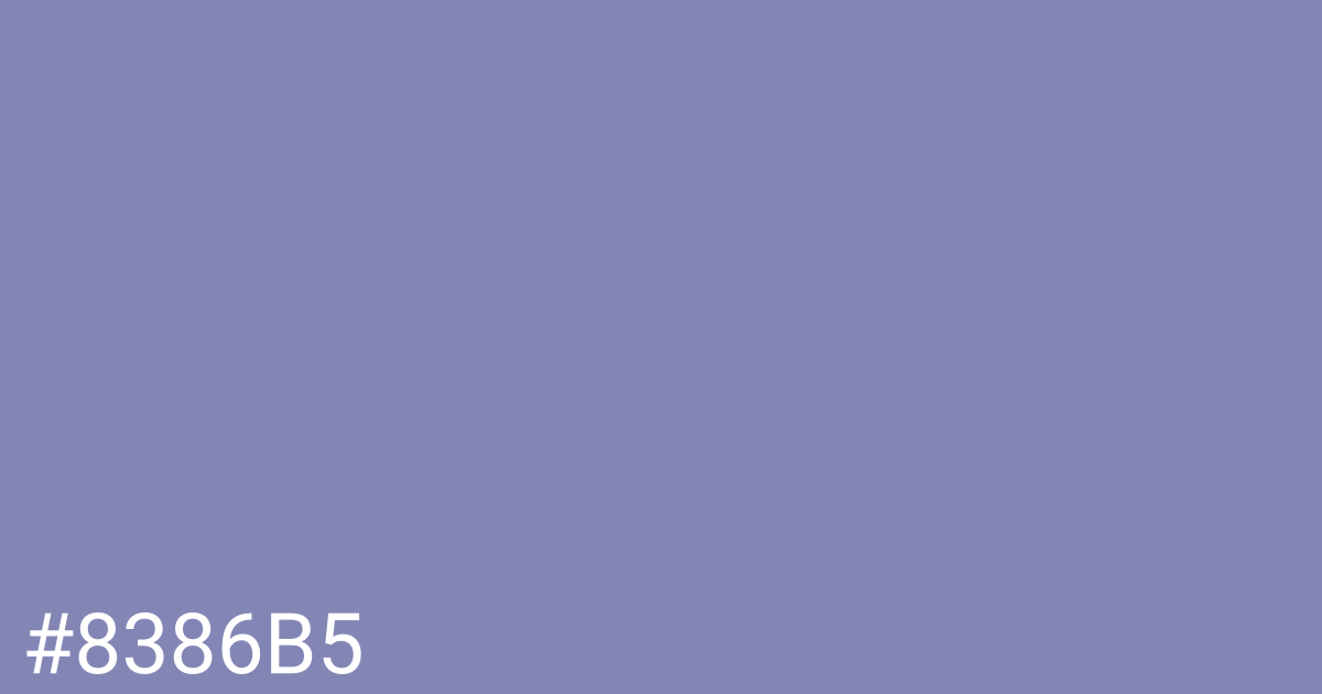 Hex color #8386b5 graphic