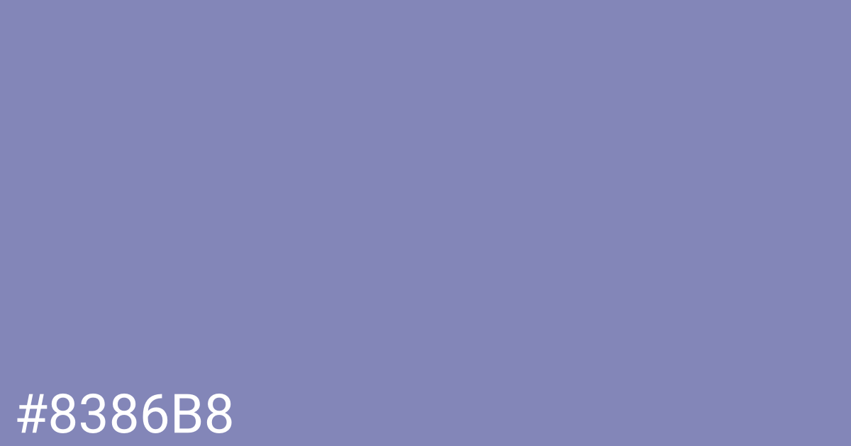 Hex color #8386b8 graphic