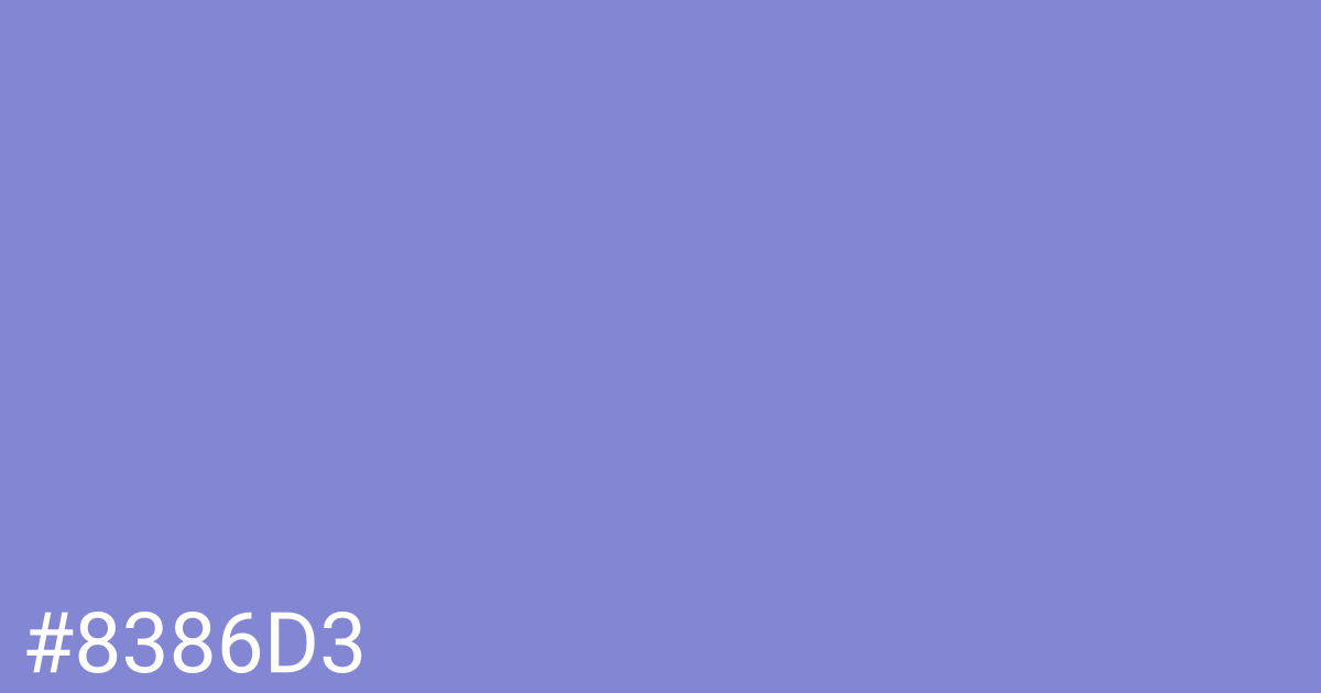 Hex color #8386d3 graphic