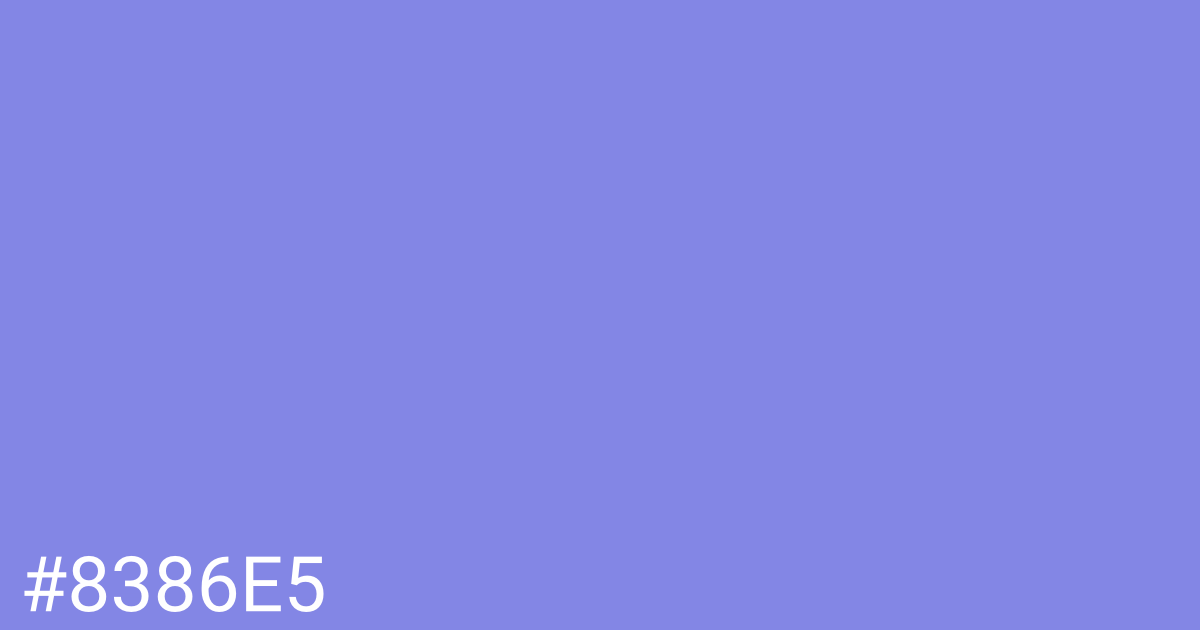 Hex color #8386e5 graphic