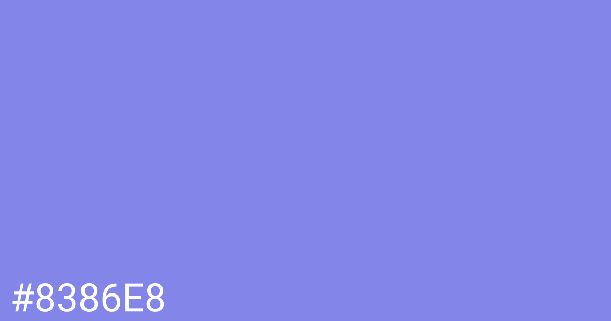 Hex color #8386e8 graphic