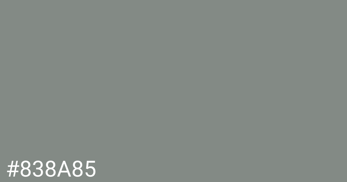 Hex color #838a85 graphic