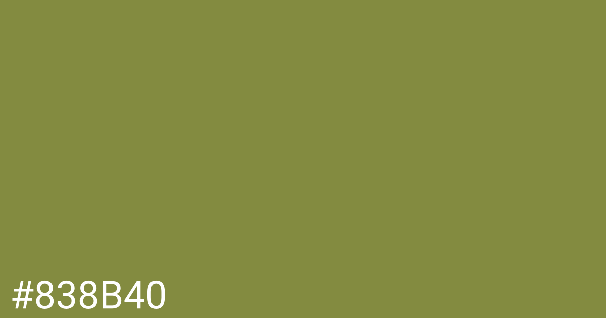 Hex color #838b40 graphic