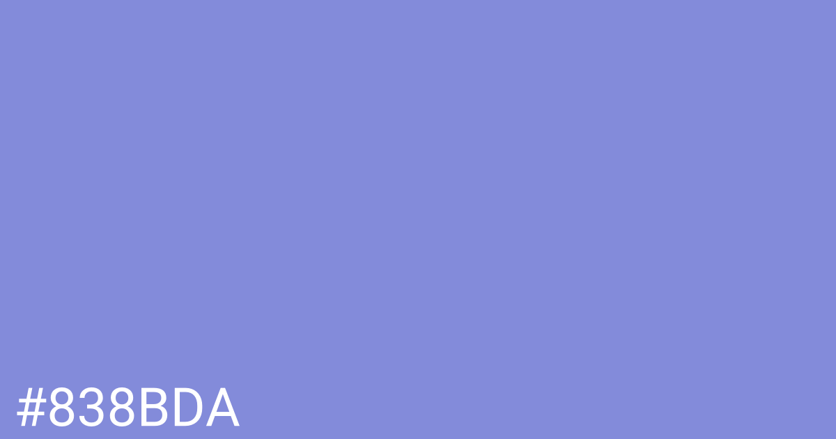 Hex color #838bda graphic