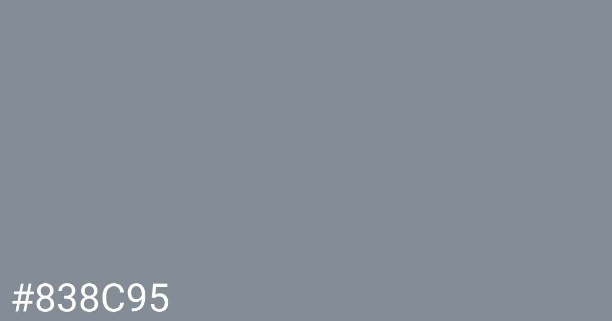 Hex color #838c95 graphic