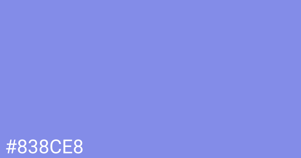 Hex color #838ce8 graphic