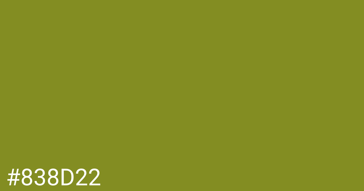 Hex color #838d22 graphic