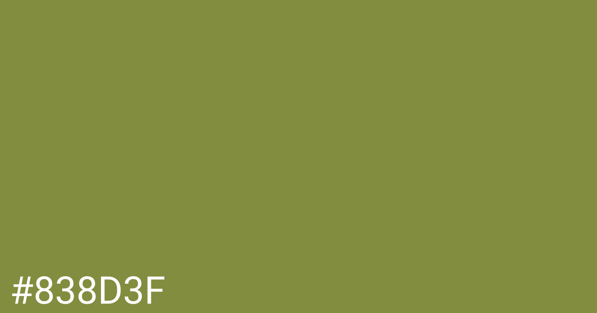 Hex color #838d3f graphic