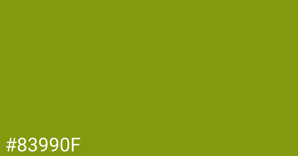 Hex color #83990f graphic
