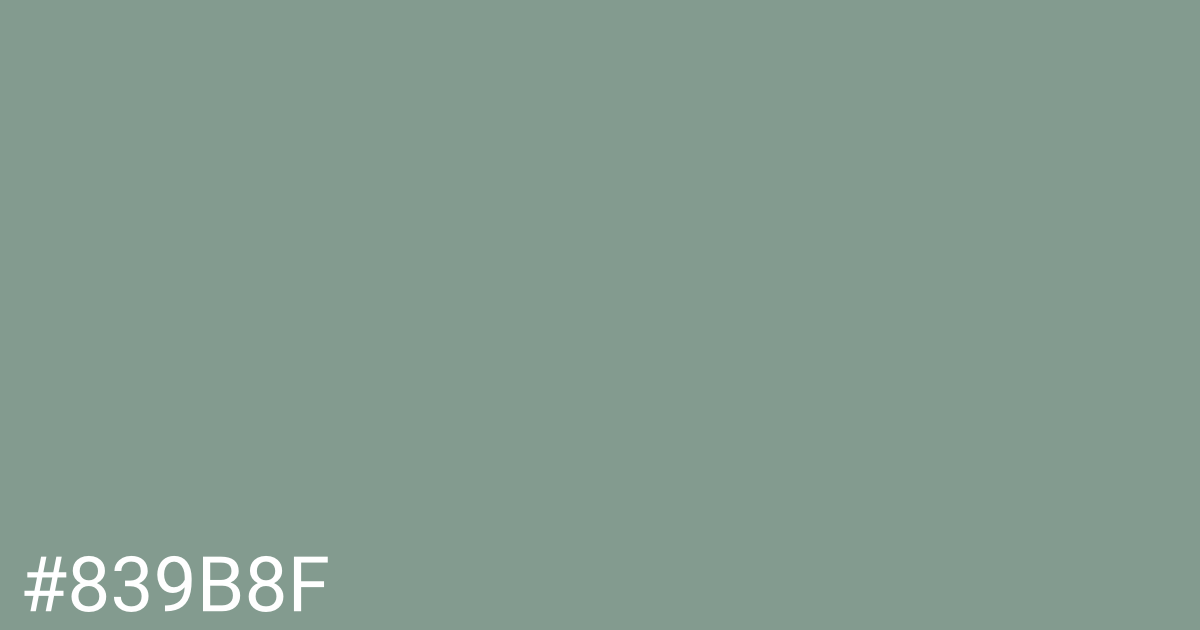 Hex color #839b8f graphic