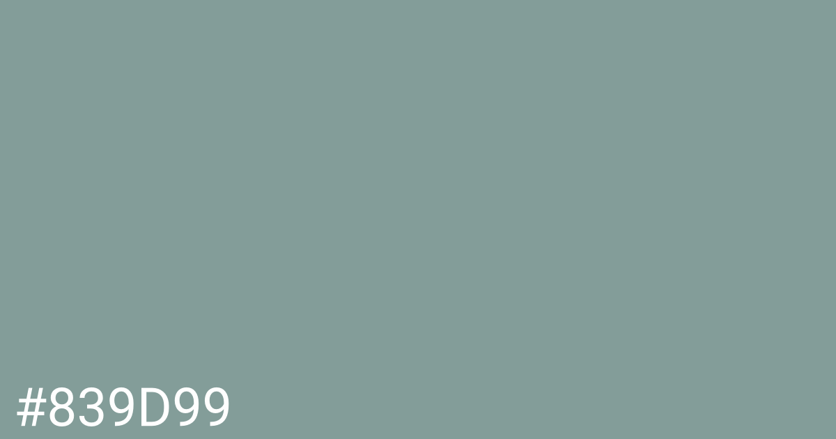 Hex color #839d99 graphic