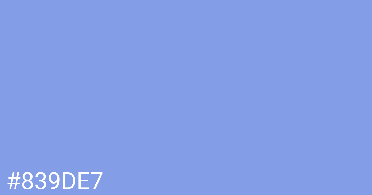 Hex color #839de7 graphic