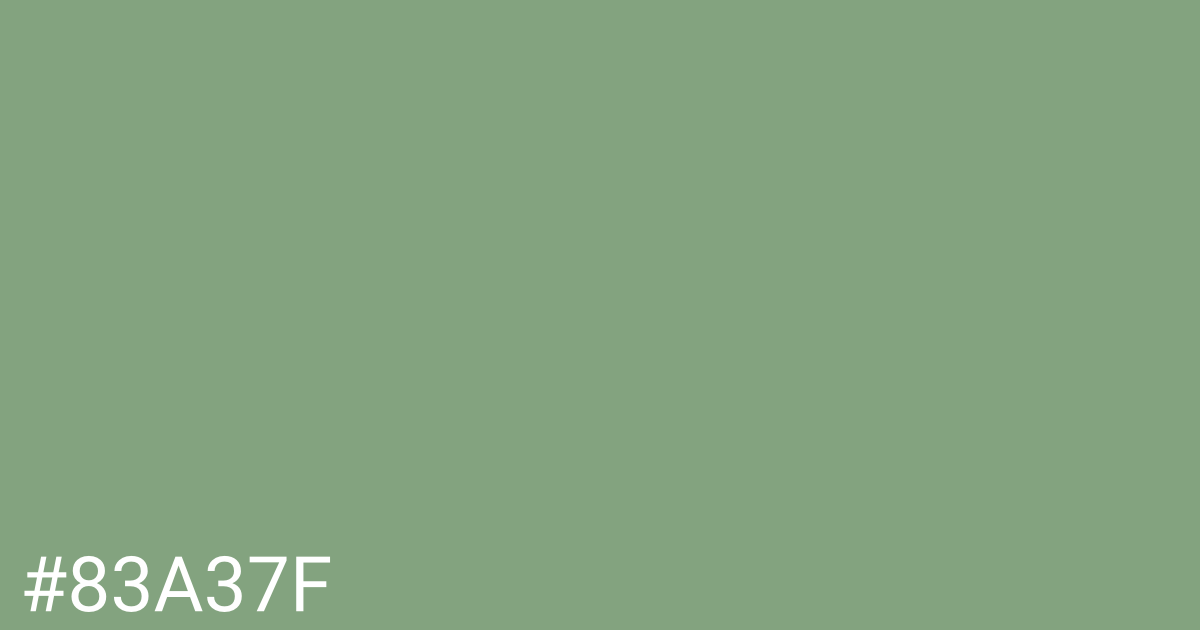 Hex color #83a37f graphic