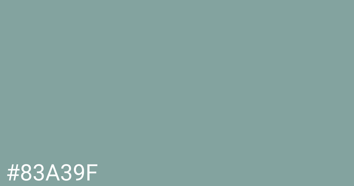 Hex color #83a39f graphic