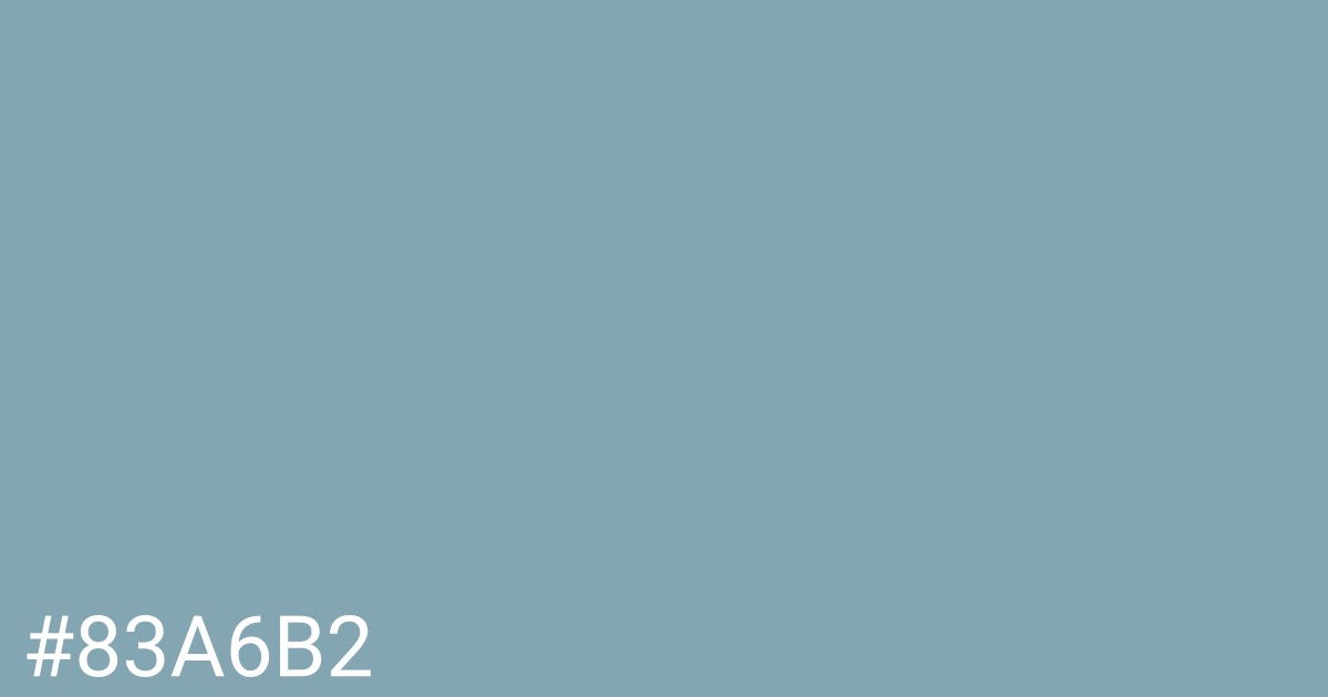 Hex color #83a6b2 graphic