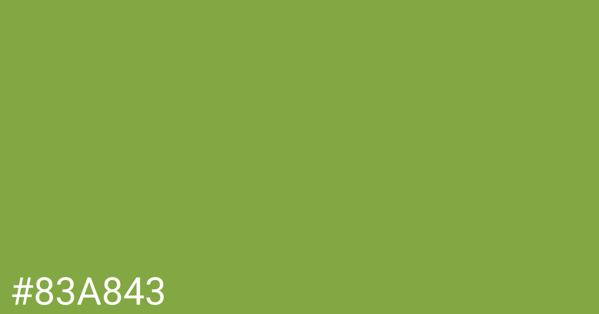 Hex color #83a843 graphic