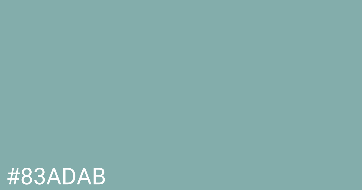 Hex color #83adab graphic