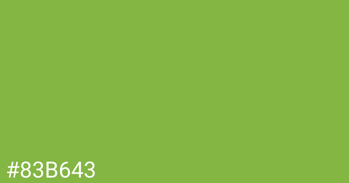 Hex color #83b643 graphic