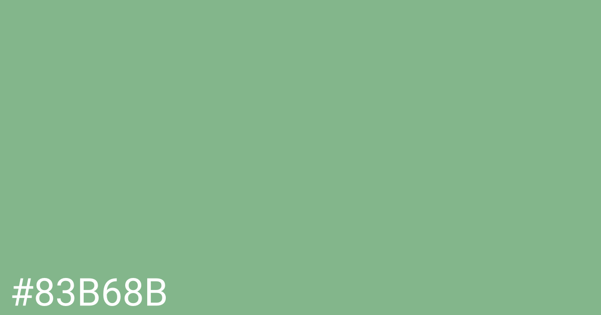 Hex color #83b68b graphic