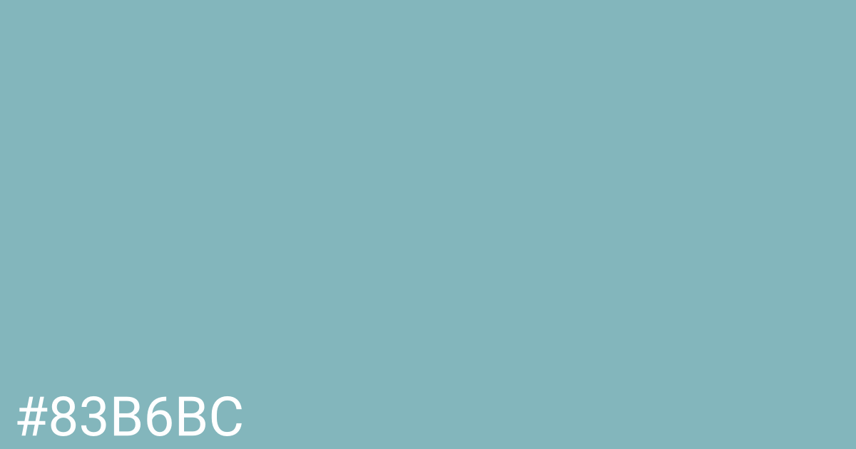Hex color #83b6bc graphic