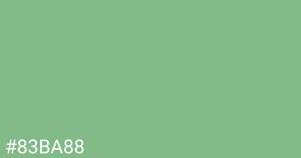 Hex color #83ba88 graphic