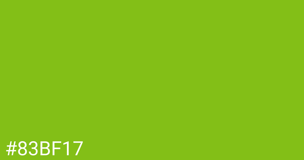 Hex color #83bf17 graphic