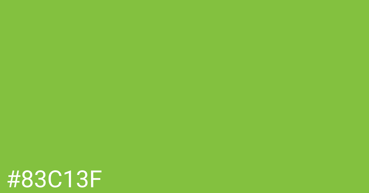 Hex color #83c13f graphic