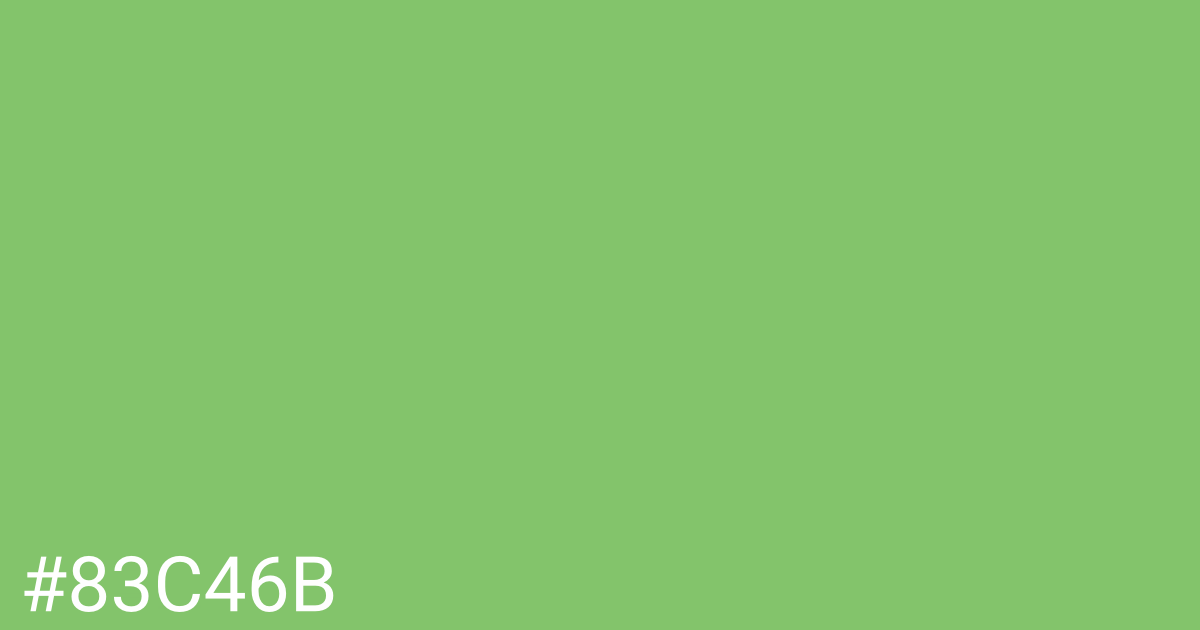 Hex color #83c46b graphic