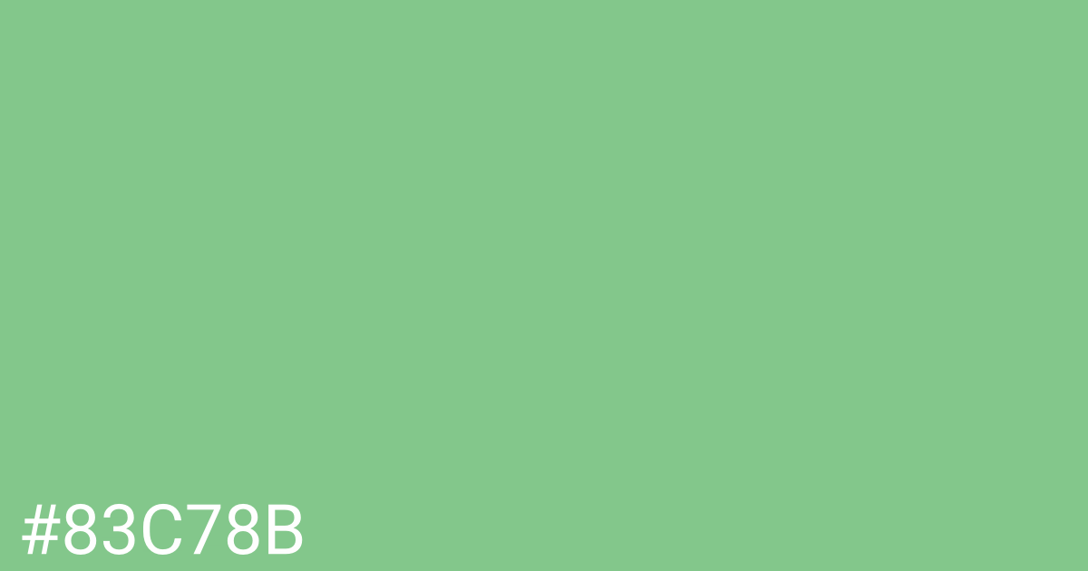 Hex color #83c78b graphic