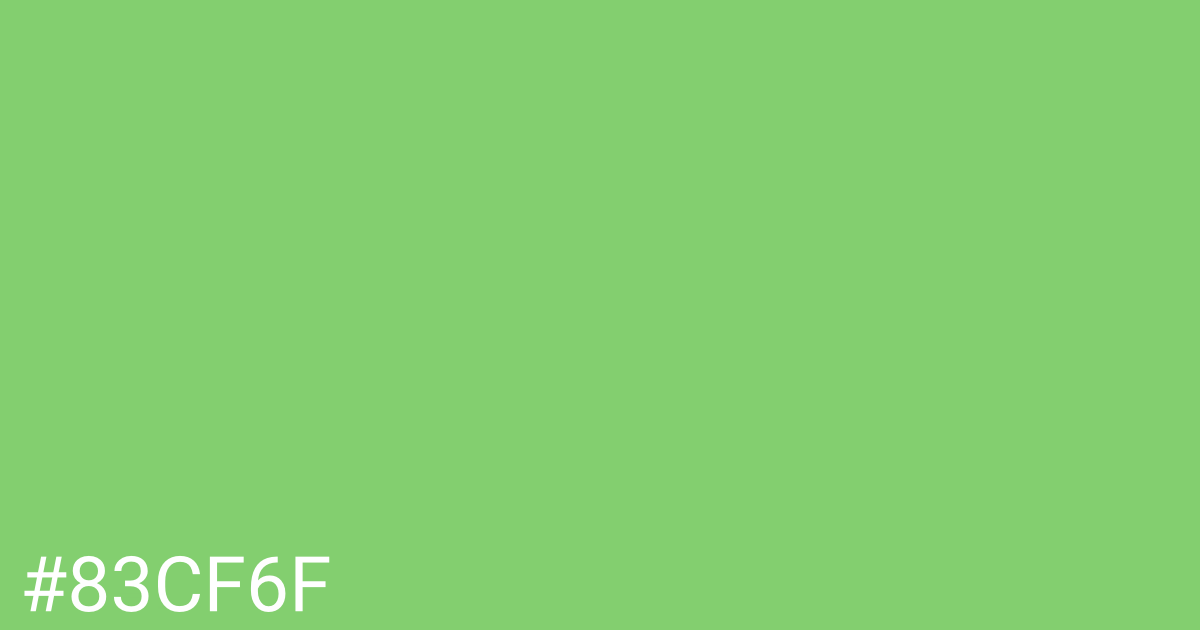 Hex color #83cf6f graphic