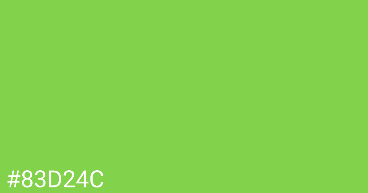 Hex color #83d24c graphic