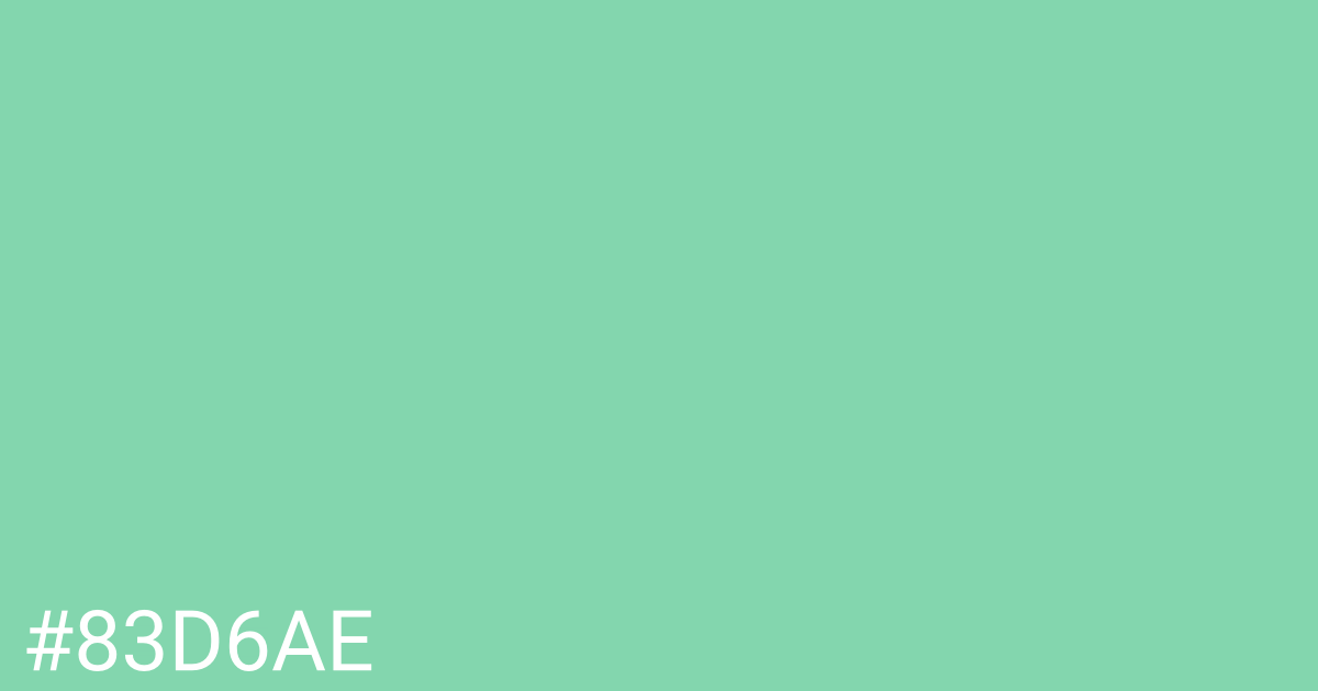 Hex color #83d6ae graphic