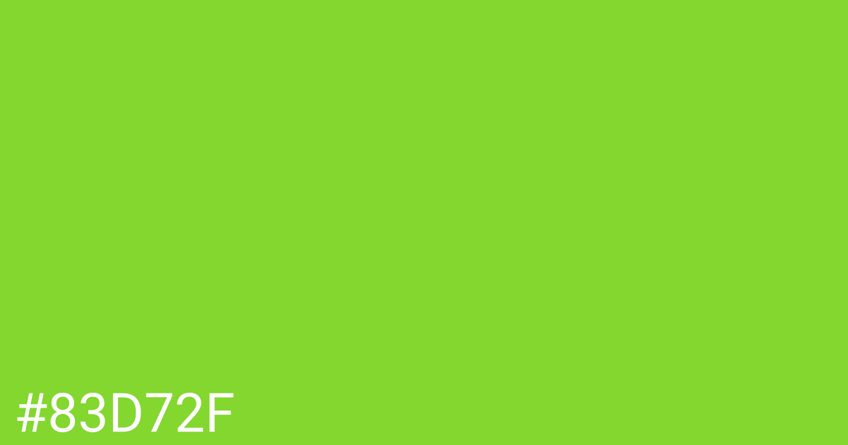 Hex color #83d72f graphic