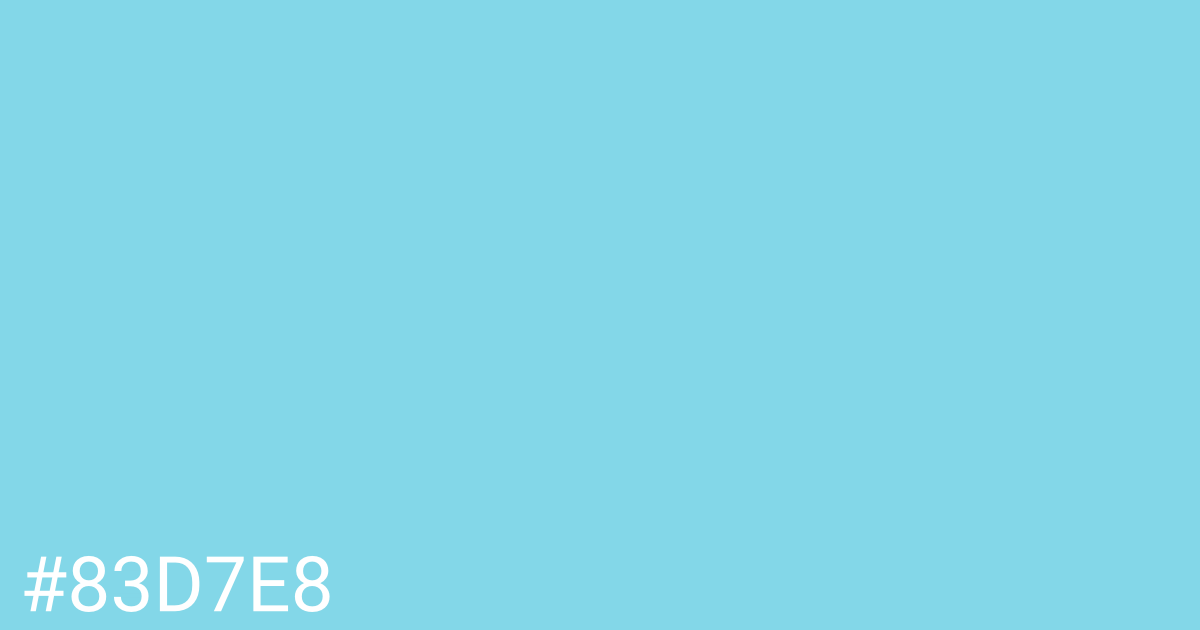 Hex color #83d7e8 graphic