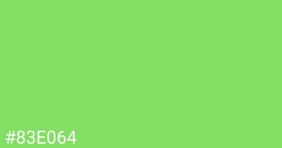 Hex color #83e064 graphic