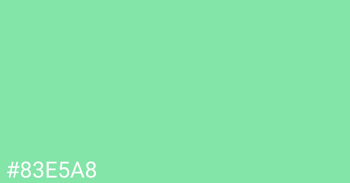 Hex color #83e5a8 graphic