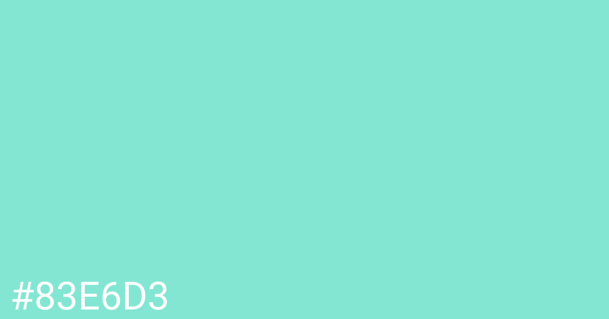 Hex color #83e6d3 graphic