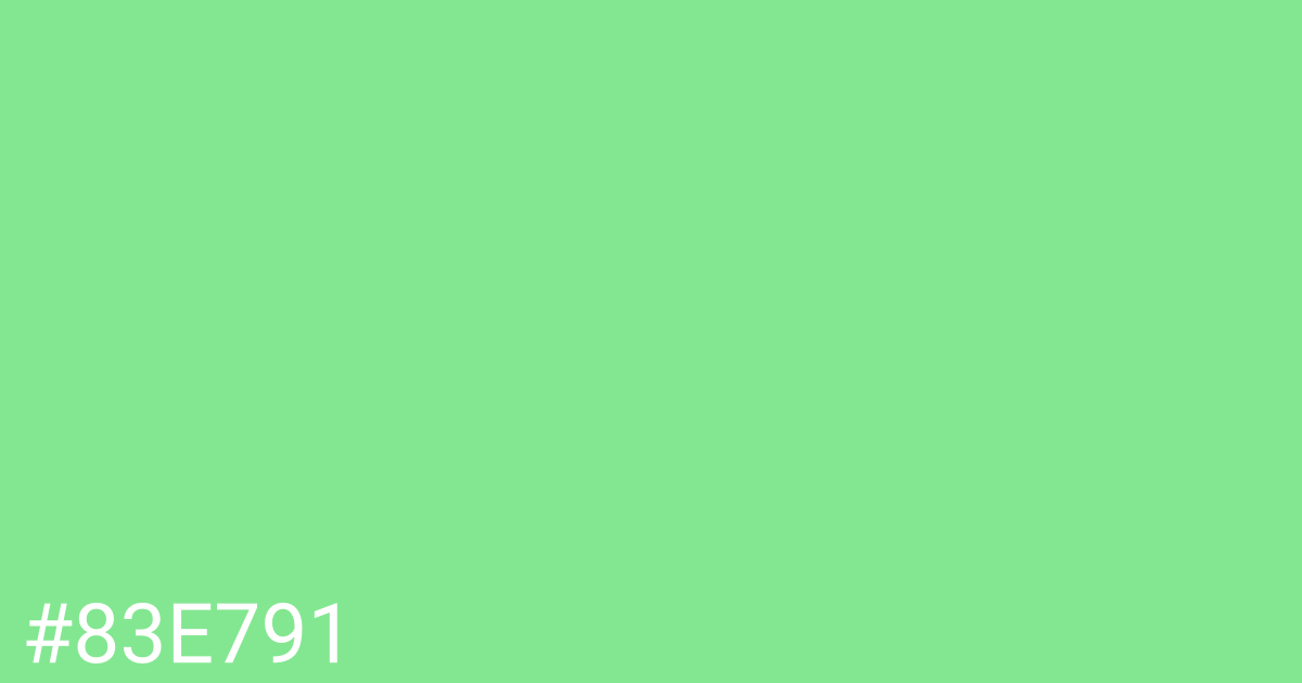 Hex color #83e791 graphic