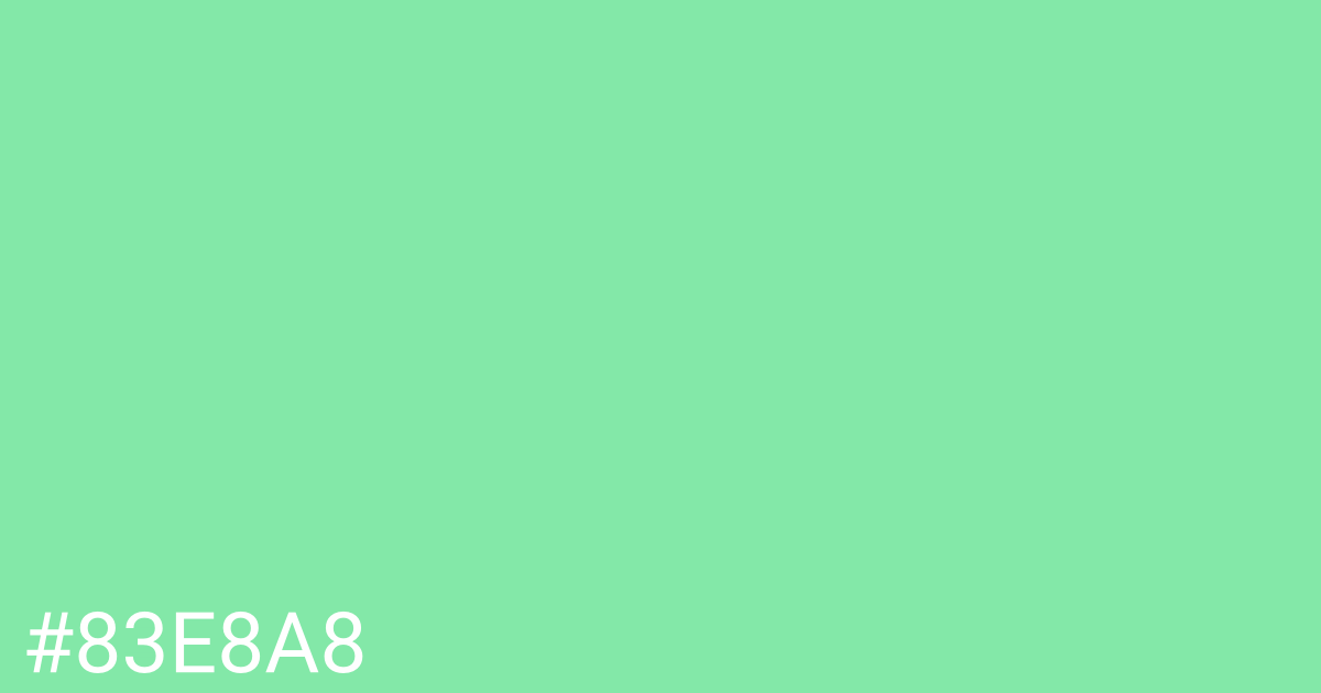 Hex color #83e8a8 graphic