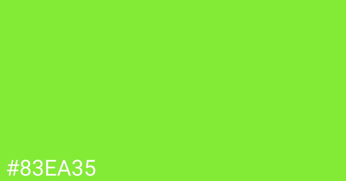 Hex color #83ea35 graphic