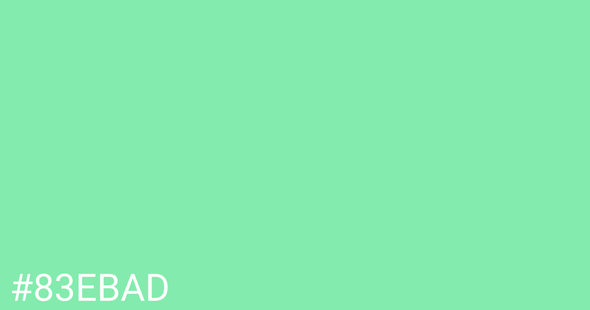 Hex color #83ebad graphic