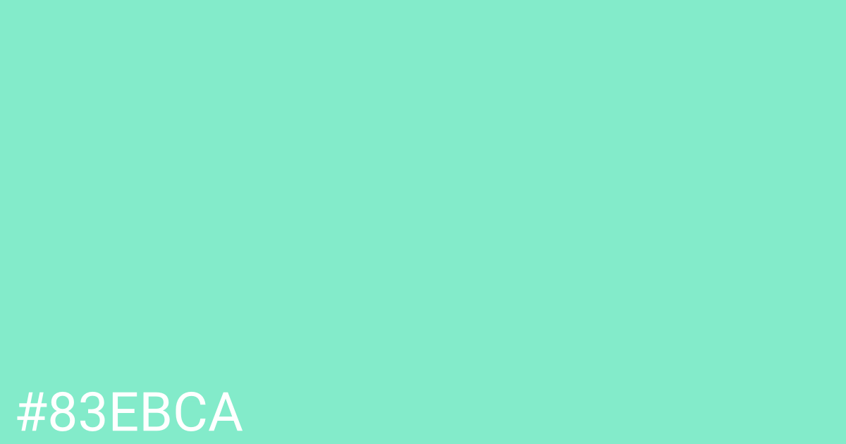 Hex color #83ebca graphic