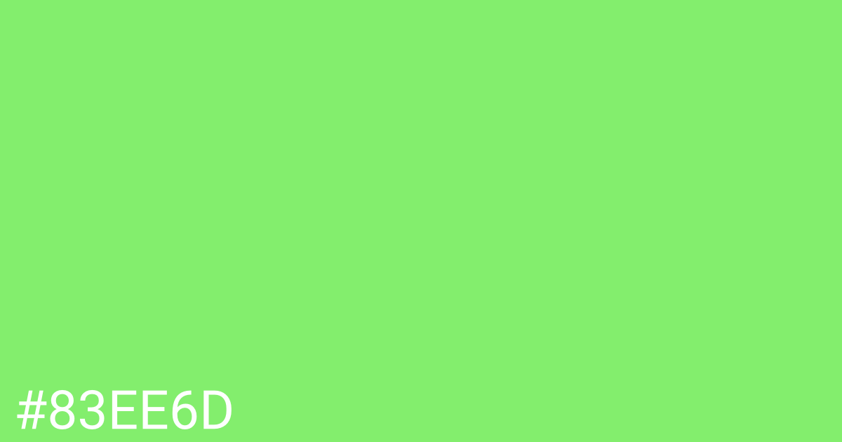 Hex color #83ee6d graphic
