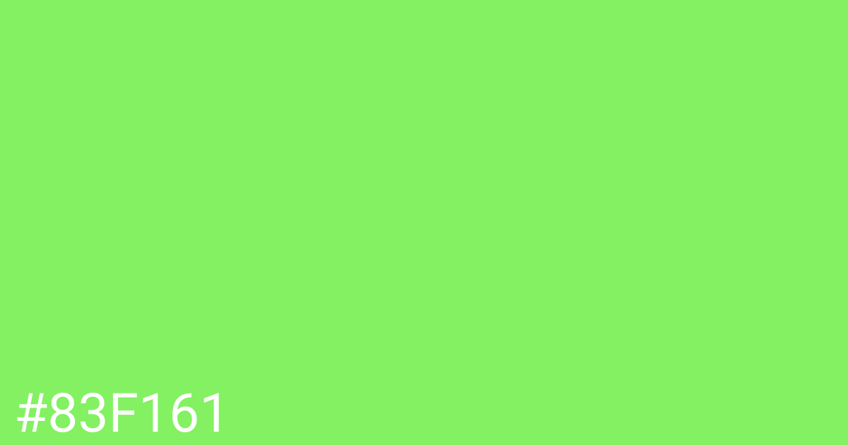 Hex color #83f161 graphic