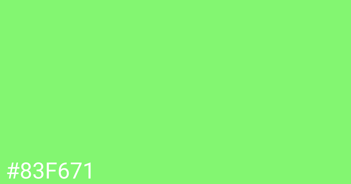 Hex color #83f671 graphic