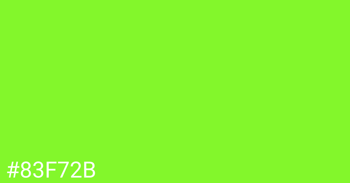 Hex color #83f72b graphic