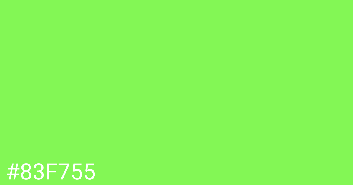 Hex color #83f755 graphic