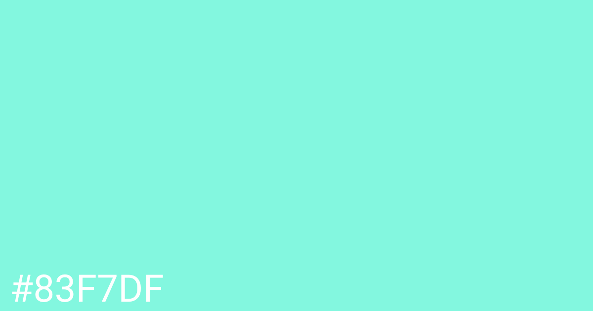 Hex color #83f7df graphic