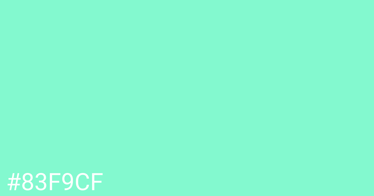 Hex color #83f9cf graphic